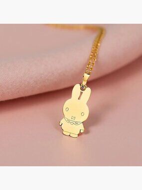 14K Gold Rabbit Charm Pendant | Animal Jewelry Gift for Her